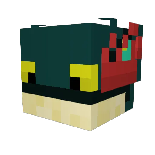 SmellaGreT Minecraft avatar head, 3D render