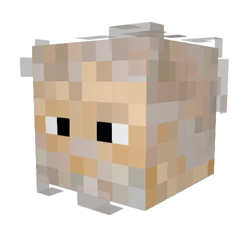 Smellaphant Minecraft avatar head, 3D render