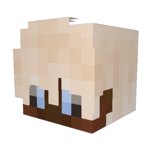Smelleks Minecraft avatar head, 3D render