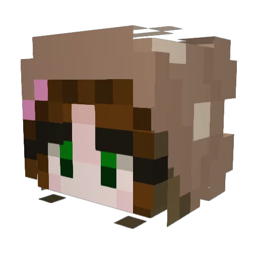 Smelli_Melli_ Minecraft avatar head, 3D render