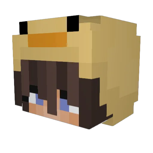 Smelliana Minecraft avatar head, 3D render