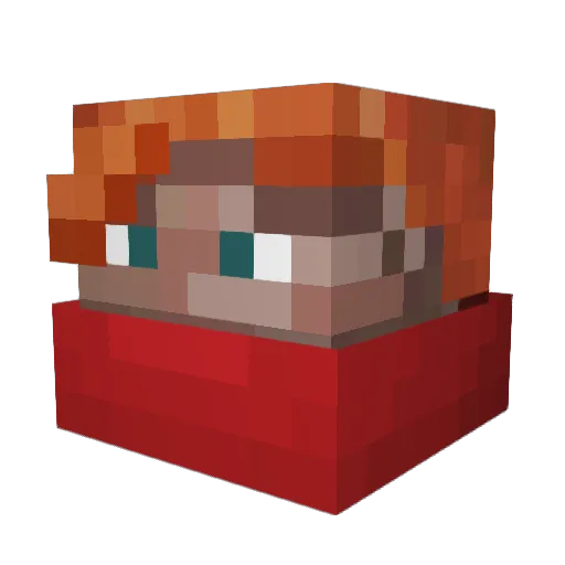 Smellman64 Minecraft avatar head, 3D render