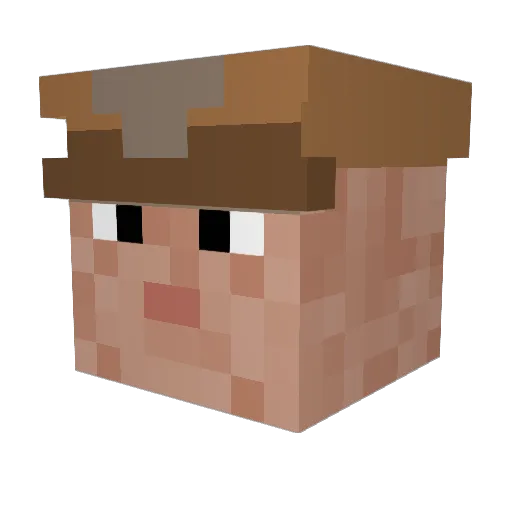 SmellyCabbage Minecraft avatar head, 3D render
