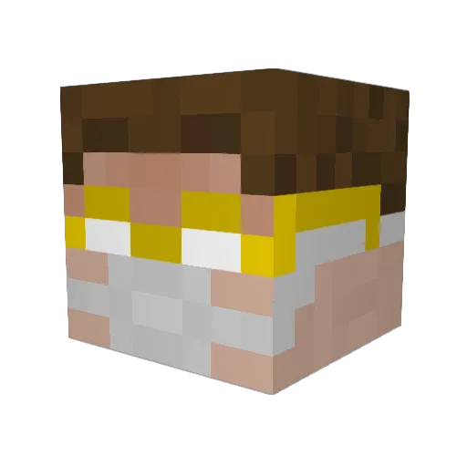 SmeshnoyKot Minecraft avatar head, 3D render