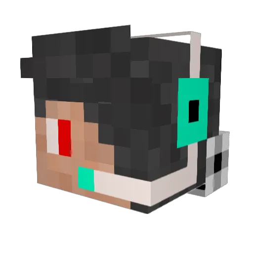 SmetankaPlay Minecraft avatar head, 3D render