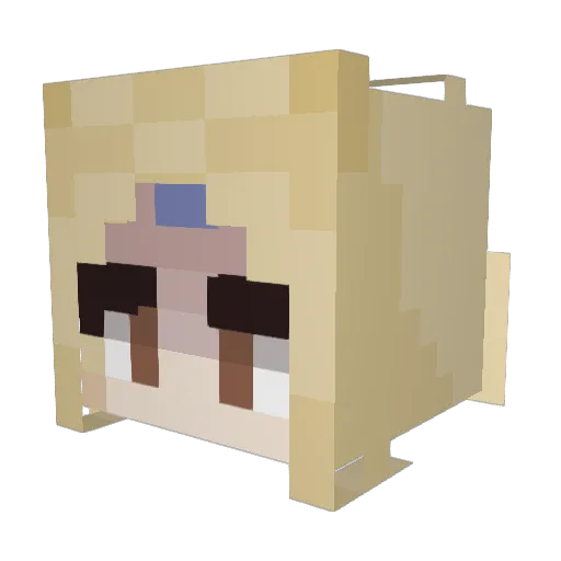 SmetixX Minecraft avatar head, 3D render