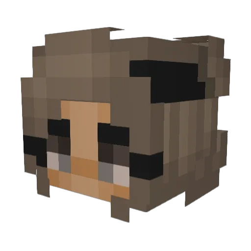 Smettle Minecraft avatar head, 3D render