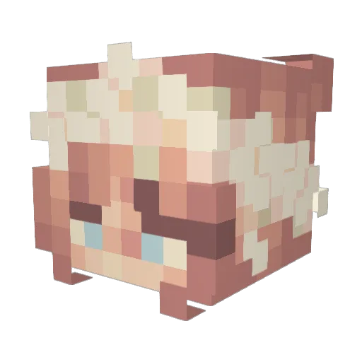SmhBunnie Minecraft avatar head, 3D render