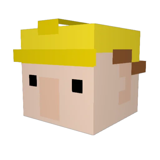 Smhuggle Minecraft avatar head, 3D render