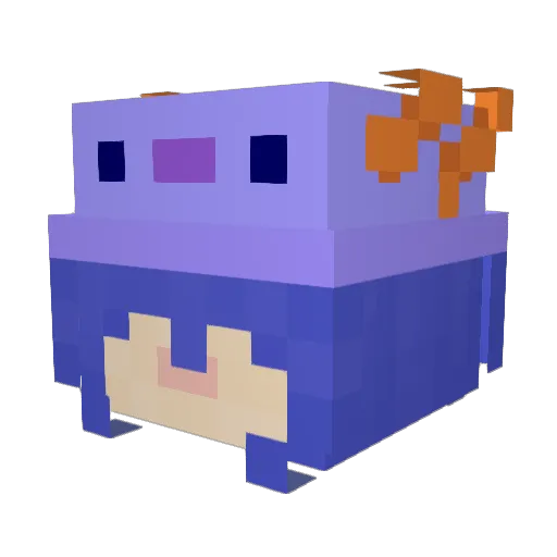 Smidgenitro Minecraft avatar head, 3D render
