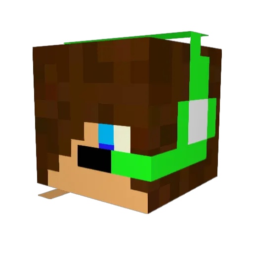 SmidyCraft Minecraft avatar head, 3D render