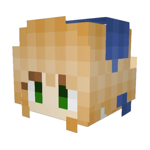 Smiffs Minecraft avatar head, 3D render