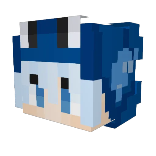 SmileAZE Minecraft avatar head, 3D render