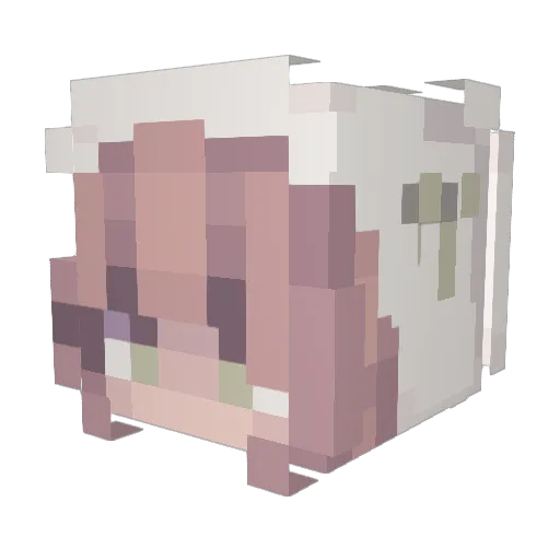 SmileAtMe Minecraft avatar head, 3D render