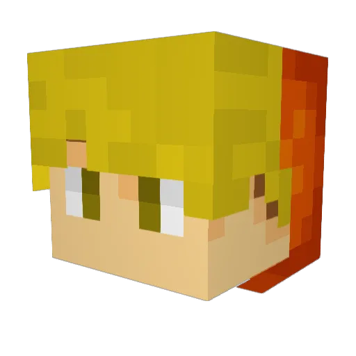 SmileGamesHD Minecraft avatar head, 3D render