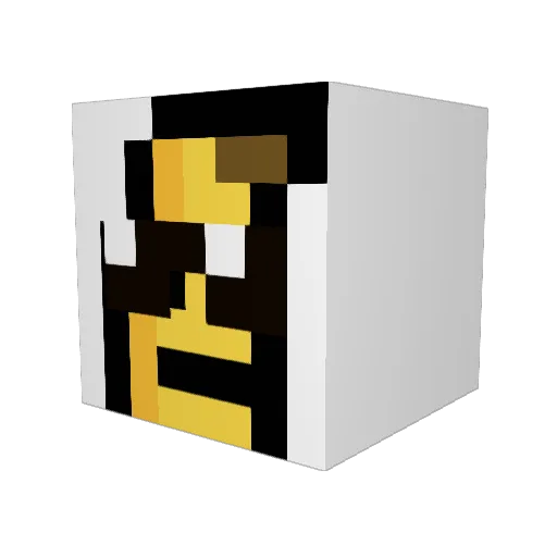 SmileGuy_ Minecraft avatar head, 3D render