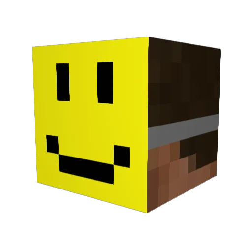 SmileWithGlee Minecraft avatar head, 3D render
