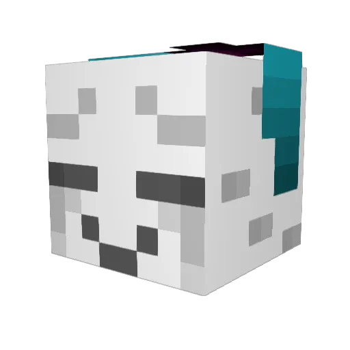 Smile_Dip Minecraft avatar head, 3D render