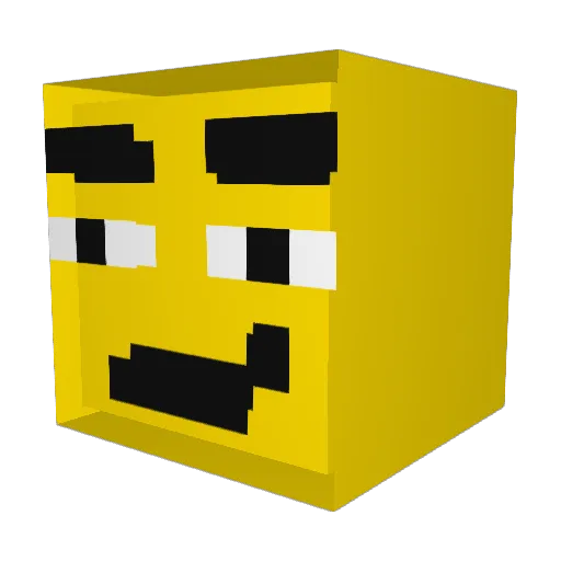 Smilekl Minecraft avatar head, 3D render