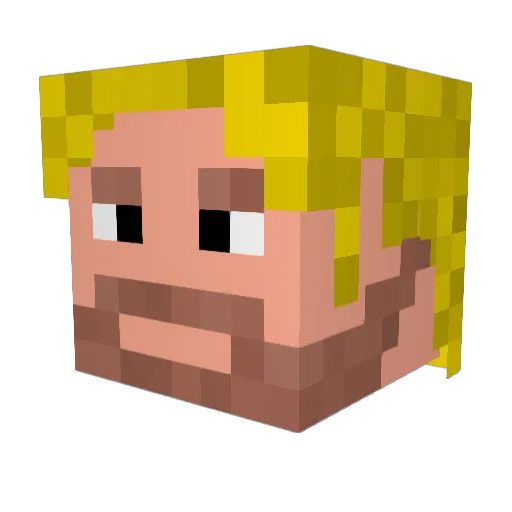 Smiles1524 Minecraft avatar head, 3D render