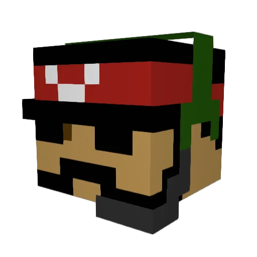 Smiles4Dayz Minecraft avatar head, 3D render