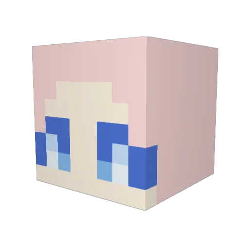 SmileyCasper Minecraft avatar head, 3D render
