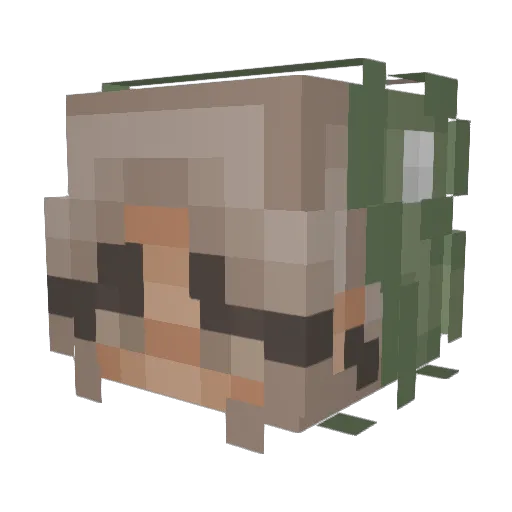 SmileyFqce Minecraft avatar head, 3D render