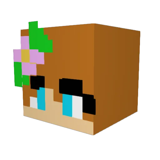 SmileyLight15 Minecraft avatar head, 3D render