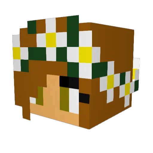 SmileyLyla Minecraft avatar head, 3D render