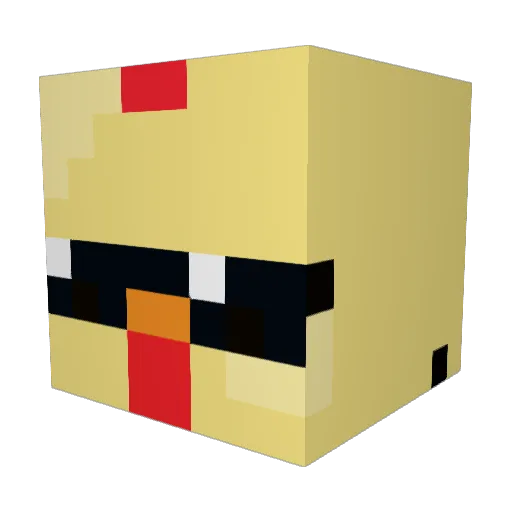 SmillaNode Minecraft avatar head, 3D render