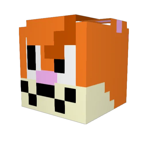 Smillie Minecraft avatar head, 3D render