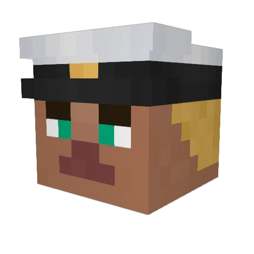 SmilyGens Minecraft avatar head, 3D render
