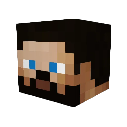 Sminks Minecraft avatar head, 3D render