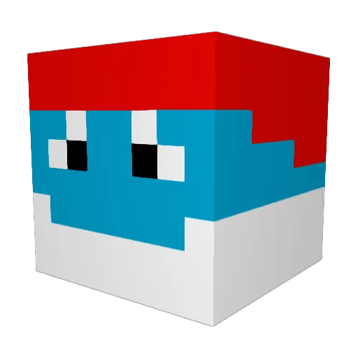 Smirf123 Minecraft avatar head, 3D render