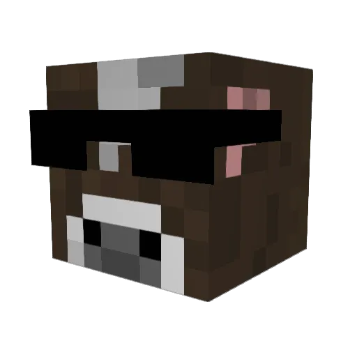 Smirkk Minecraft avatar head, 3D render