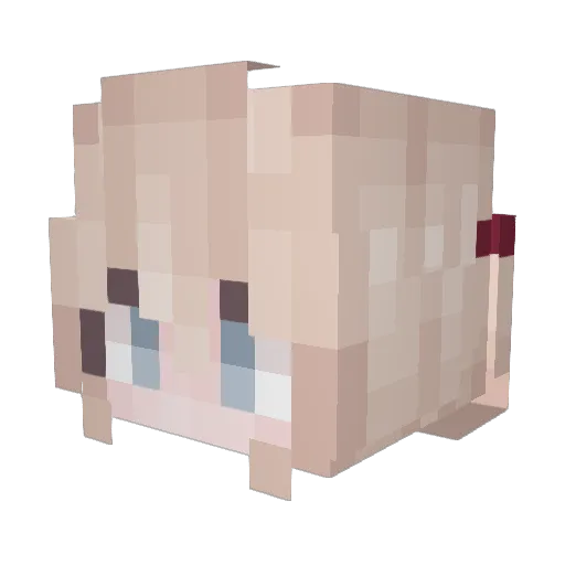 Smirklet Minecraft avatar head, 3D render