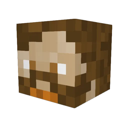 Smittenmoose Minecraft avatar head, 3D render