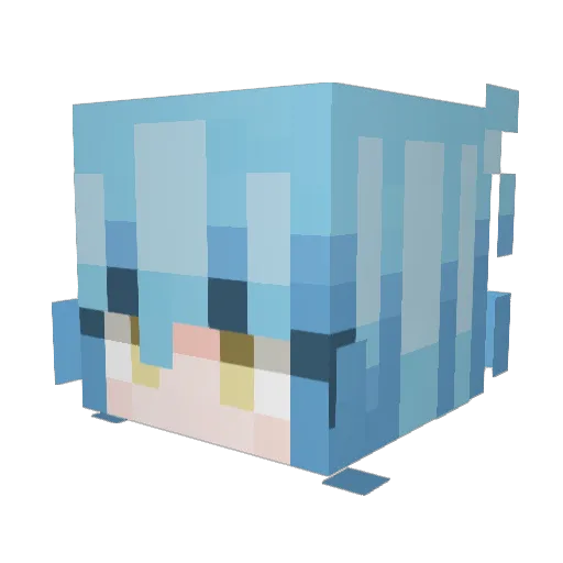 Smittenx Minecraft avatar head, 3D render