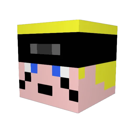 SmittyV2 Minecraft avatar head, 3D render