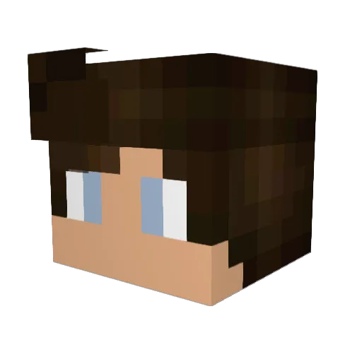 Smln Minecraft avatar head, 3D render