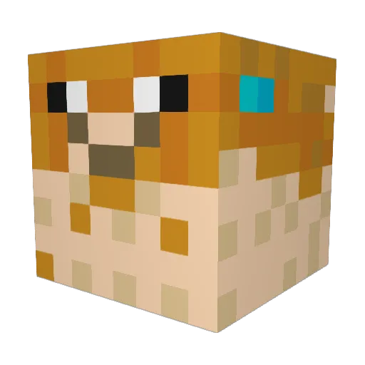 Smltje Minecraft avatar head, 3D render