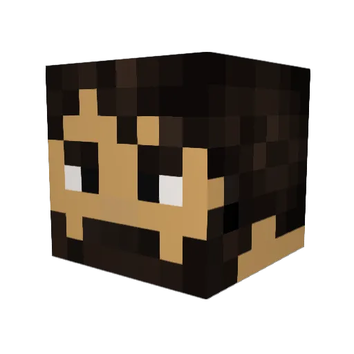 Smoath Minecraft avatar head, 3D render