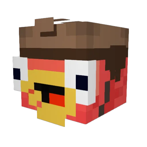 SmogelyBot12 Minecraft avatar head, 3D render