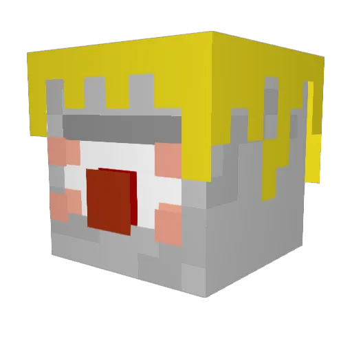 Smogrok Minecraft avatar head, 3D render