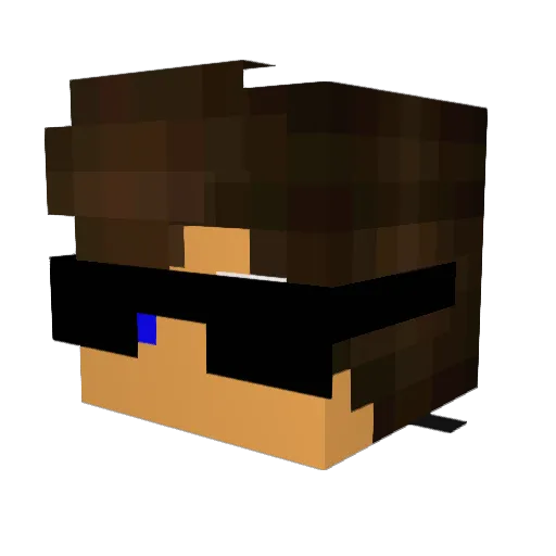 Smok3ra Minecraft avatar head, 3D render