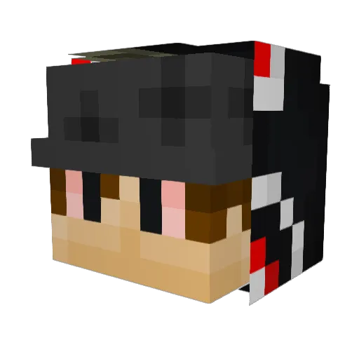 SmokZx Minecraft avatar head, 3D render
