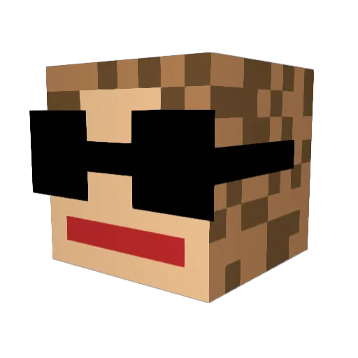 Smok_CZ Minecraft avatar head, 3D render