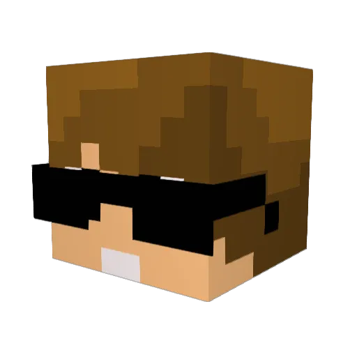 SmokeDAY Minecraft avatar head, 3D render
