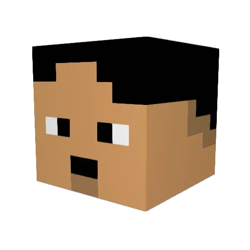 SmokeLotus Minecraft avatar head, 3D render