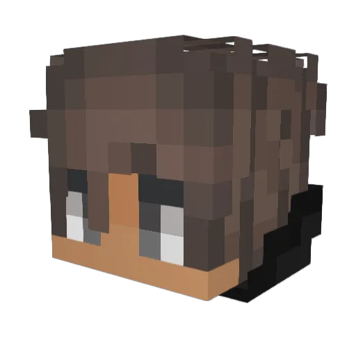 SmokePaper Minecraft avatar head, 3D render
